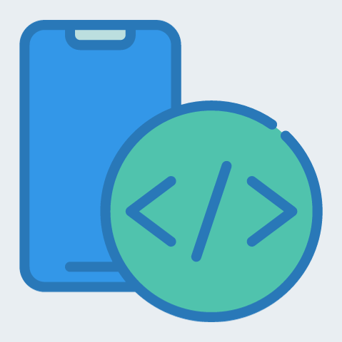 Mobile development icon highlighting Android and iOS app expertise at Techlina
